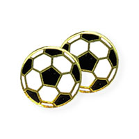 168 - Soccer Ball Stud Earrings
