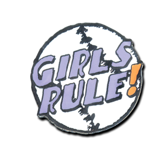 318A - Girls Rule (Softball) Pin