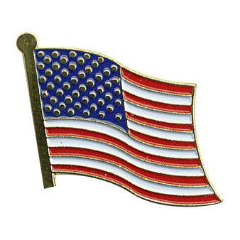 404 - American Flag Pin - Photo Etched