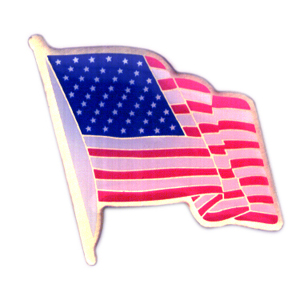 405 - American Flag Pin - Screen Print